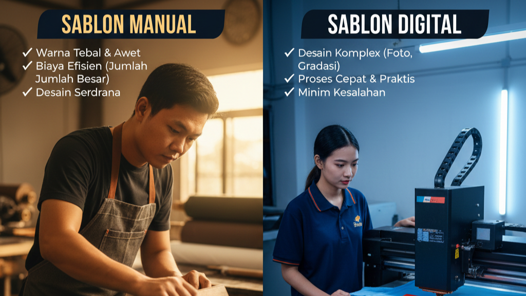 perbandingan sablon manual dan digital