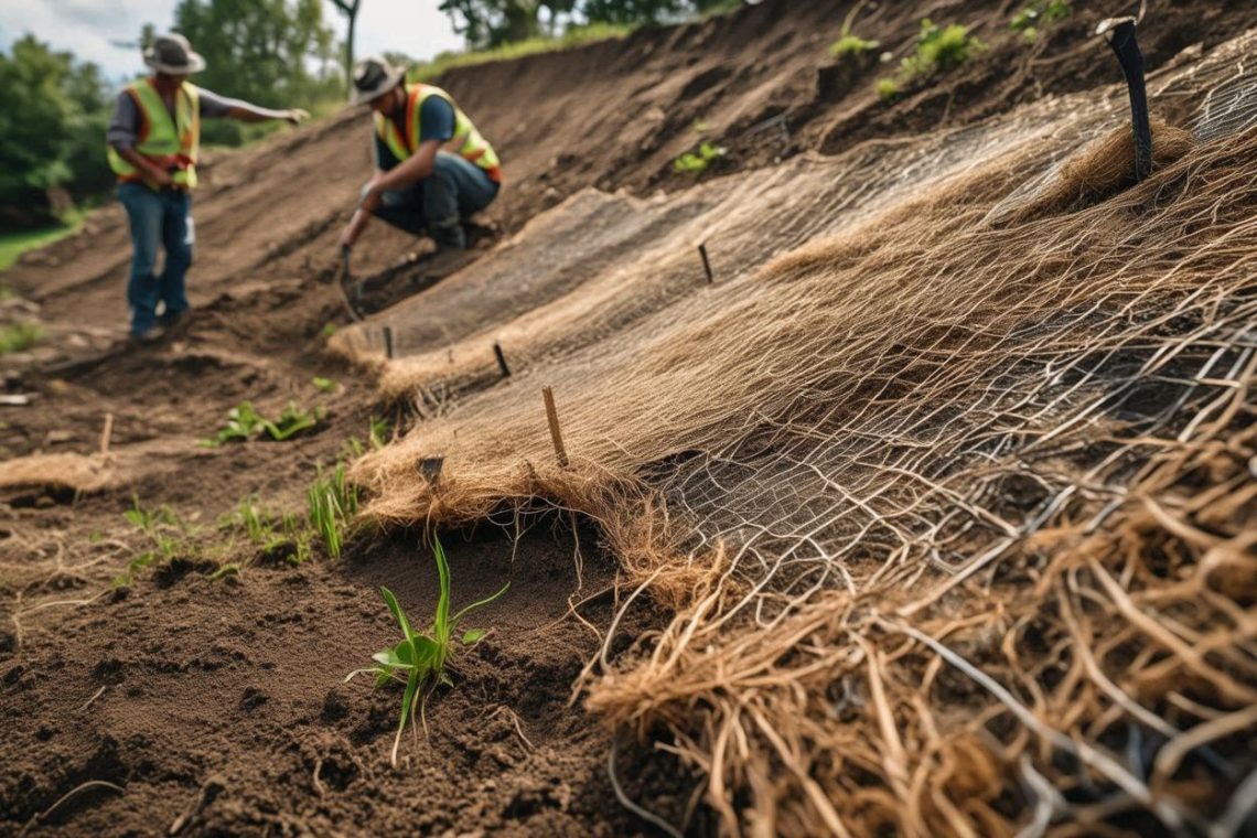 cocomesh konservasi tanah lereng