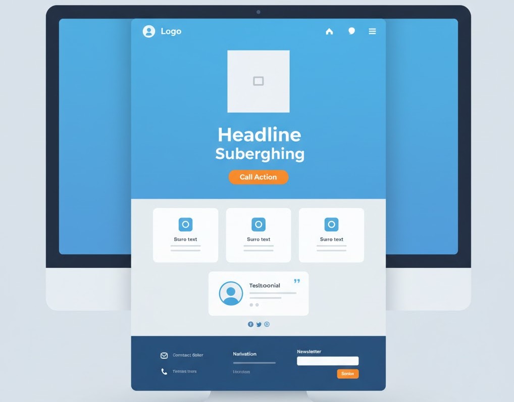 susunan halaman landing page optimal