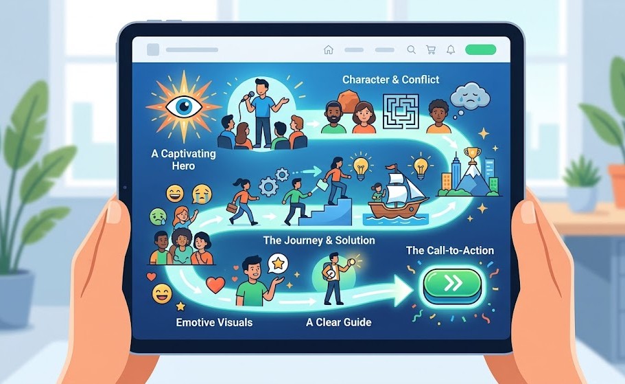 tips storytelling landing page